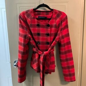 French Connection wool plaid jacket